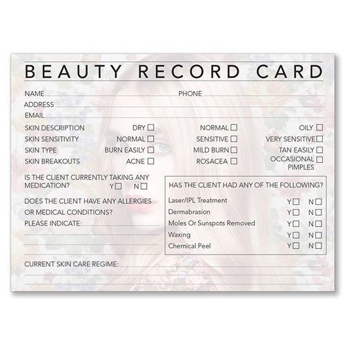 beauty record card 1